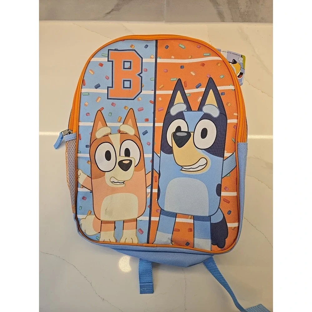 Bluey 15 inch Back Pack with side pocket new with‎ tags